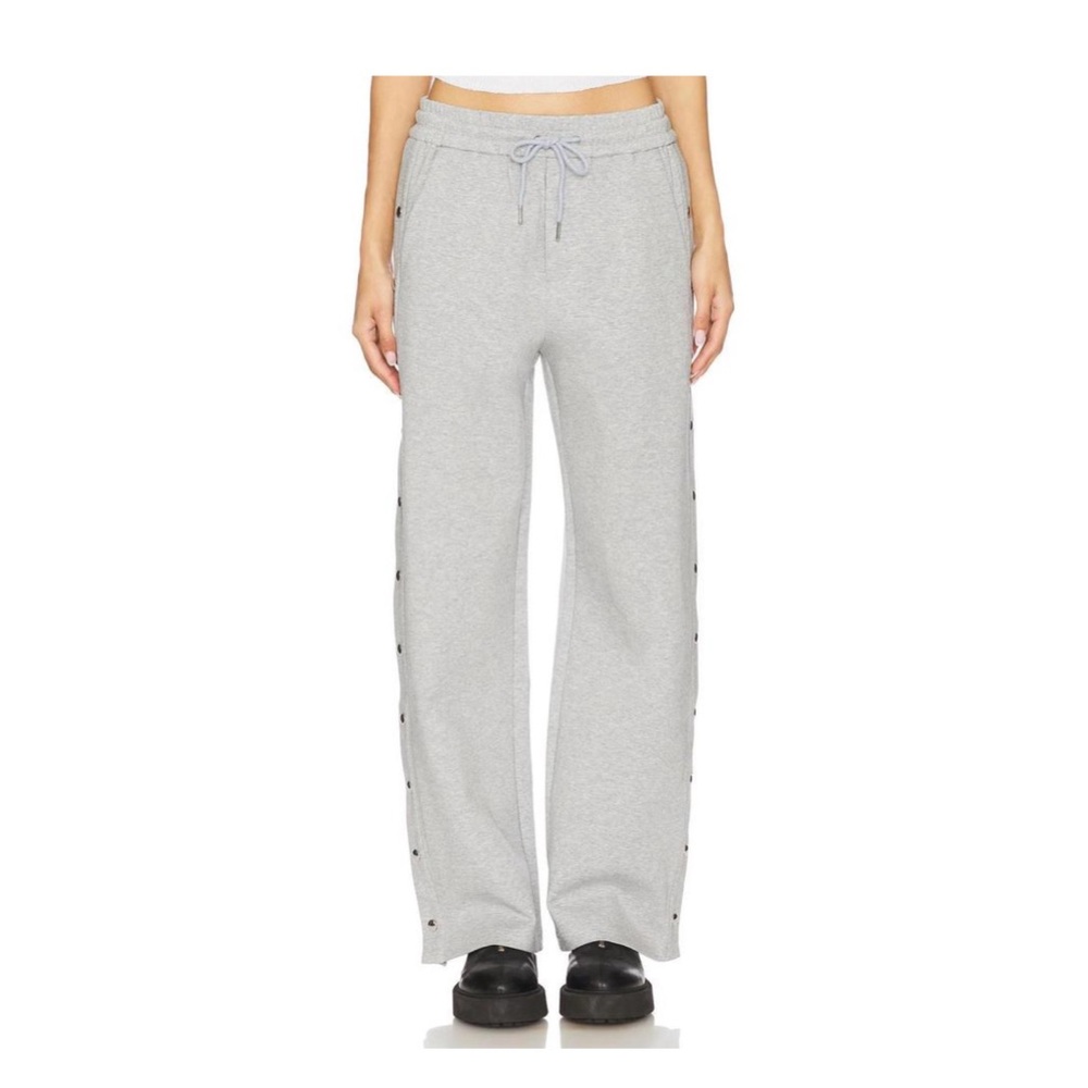 SER.O.YA Gray Snap Side Wide Leg Track Pants Joggers Size S